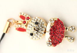 璀璨兔年新寵 麗銀正品滿鉆小白兔手機鏈，時尚韓風(fēng)點亮指尖